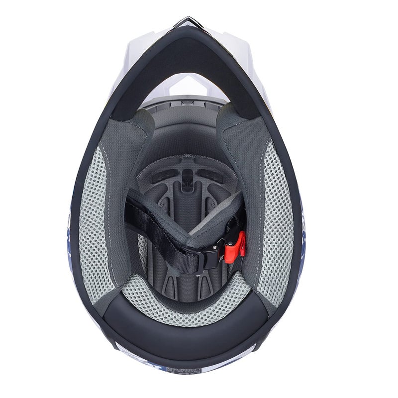 GLX GX623 Youth ATV/Dirt Bike Helmet Combo - Modern, X-Large - DOT - Image 4